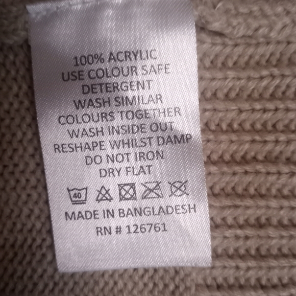 Love for Humanity Taupe long sleeve cardigan size M - Picture 4 of 6